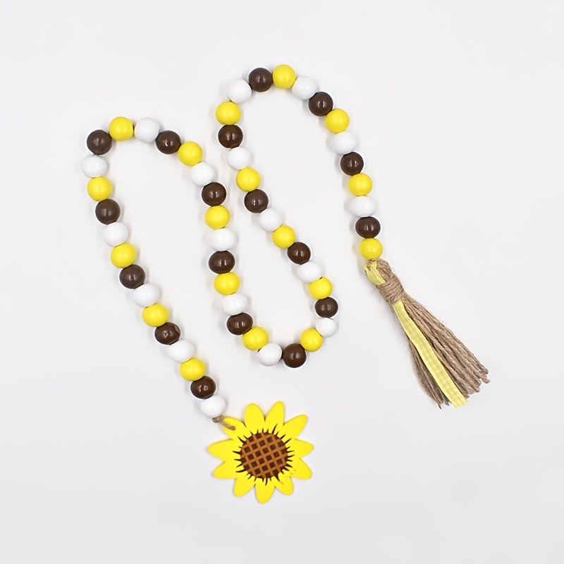 Bee Wood Bead Garland With Tassels Honeycomb Wood Bead With - Temu