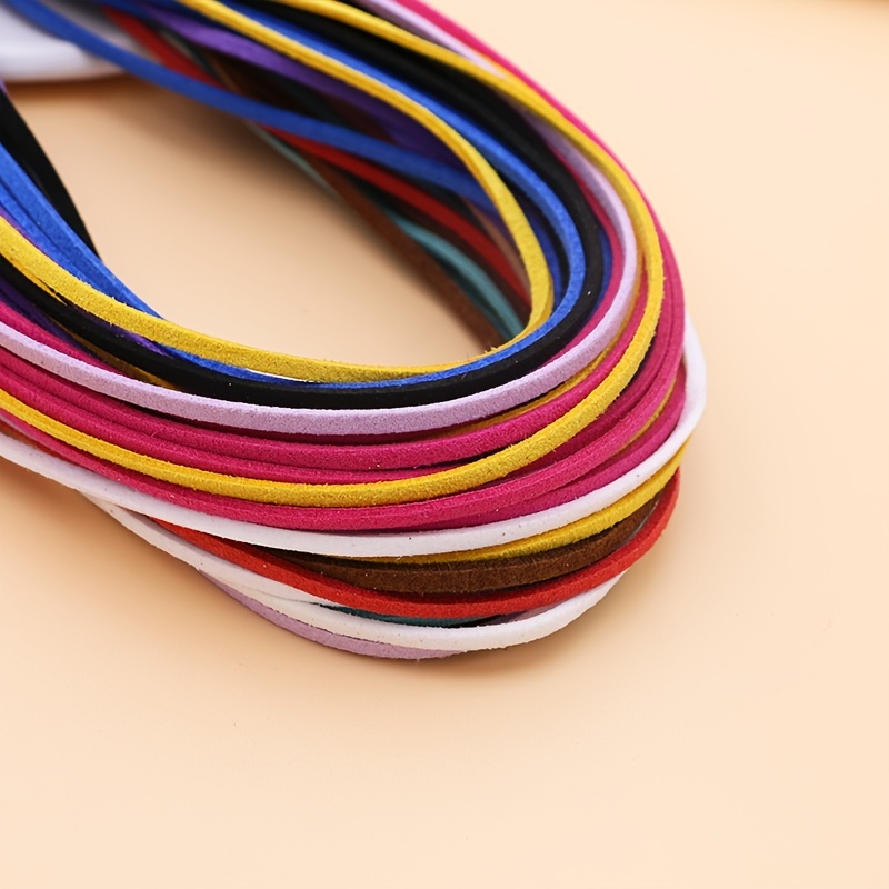 Multicolor Flat Faux Suede Velvet Leather Cord Diy String - Temu