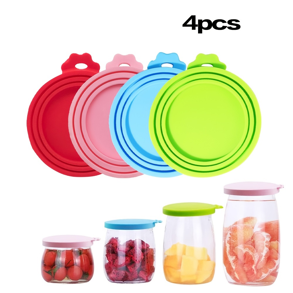 4Pcs Food Storage Covers Silicone Lids Covers Microwave Cover