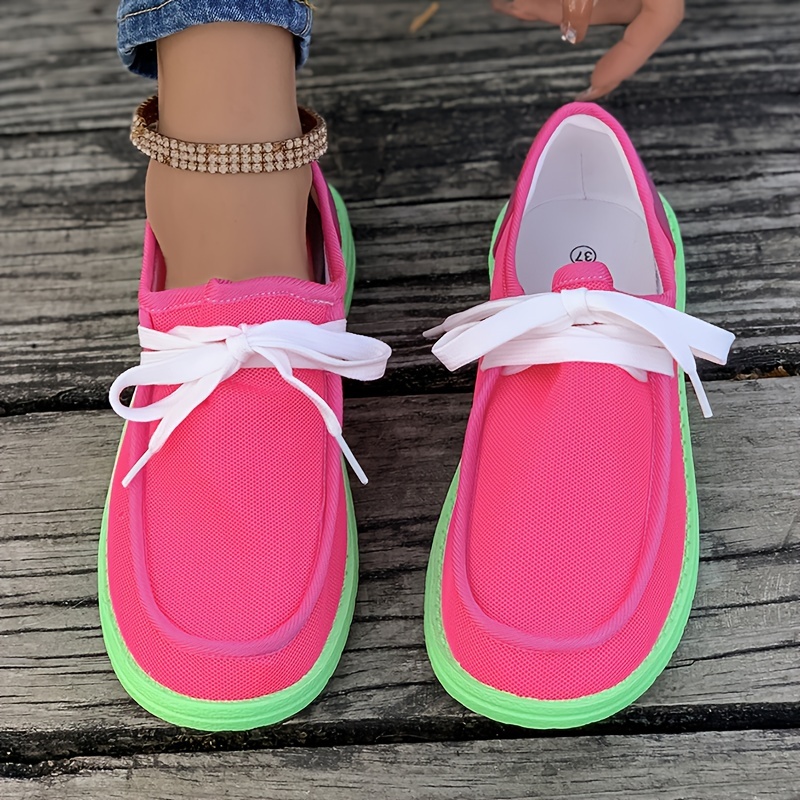 Flat Non Slip Low Cut Skate Shoes Lightweight Canvas Sneakers