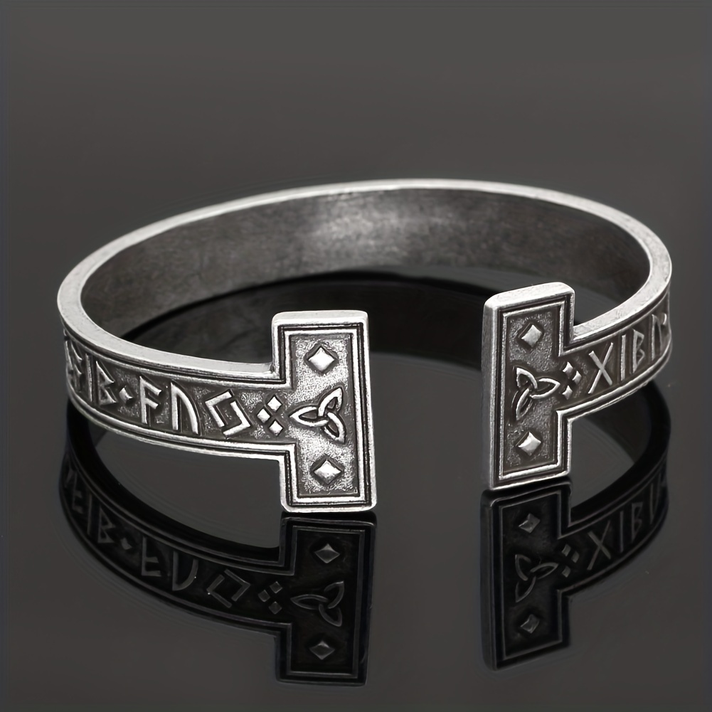 Retro Viking Rune Bracelet for Men, Holiday Gift