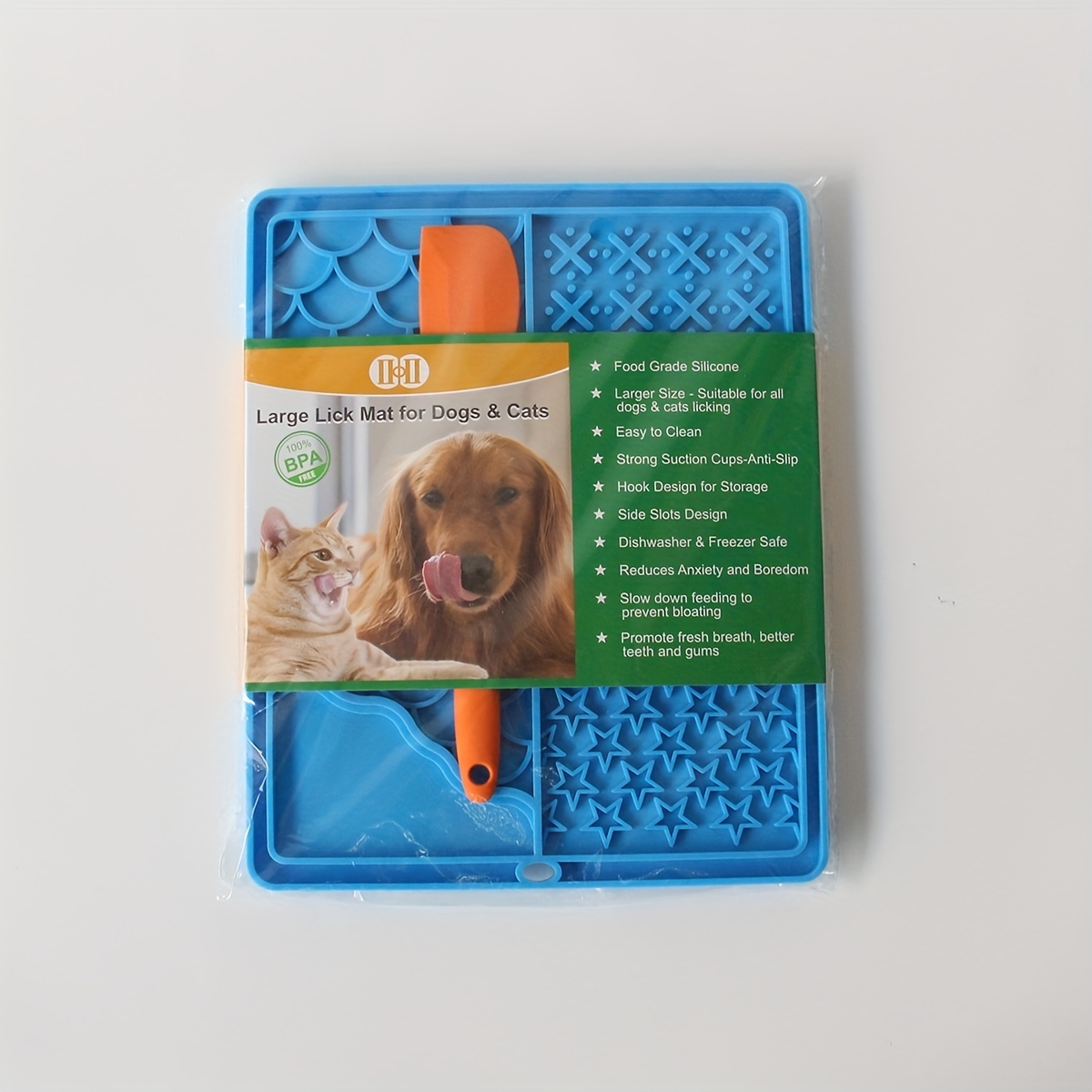 Boredom Buster Lick Mat for Dog Anxiety - Strong Suction Cups for