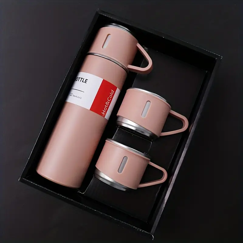 Vacuum Flask Set, Stainless Steel Thermal Cup, With Gift Box Set, Double  Layer Leakproof Insulated Water Bottle, Keeps Hot And Cold Drinks For  Hours, Suitable For Cycling, Backpacking, Office Or Car, Travel