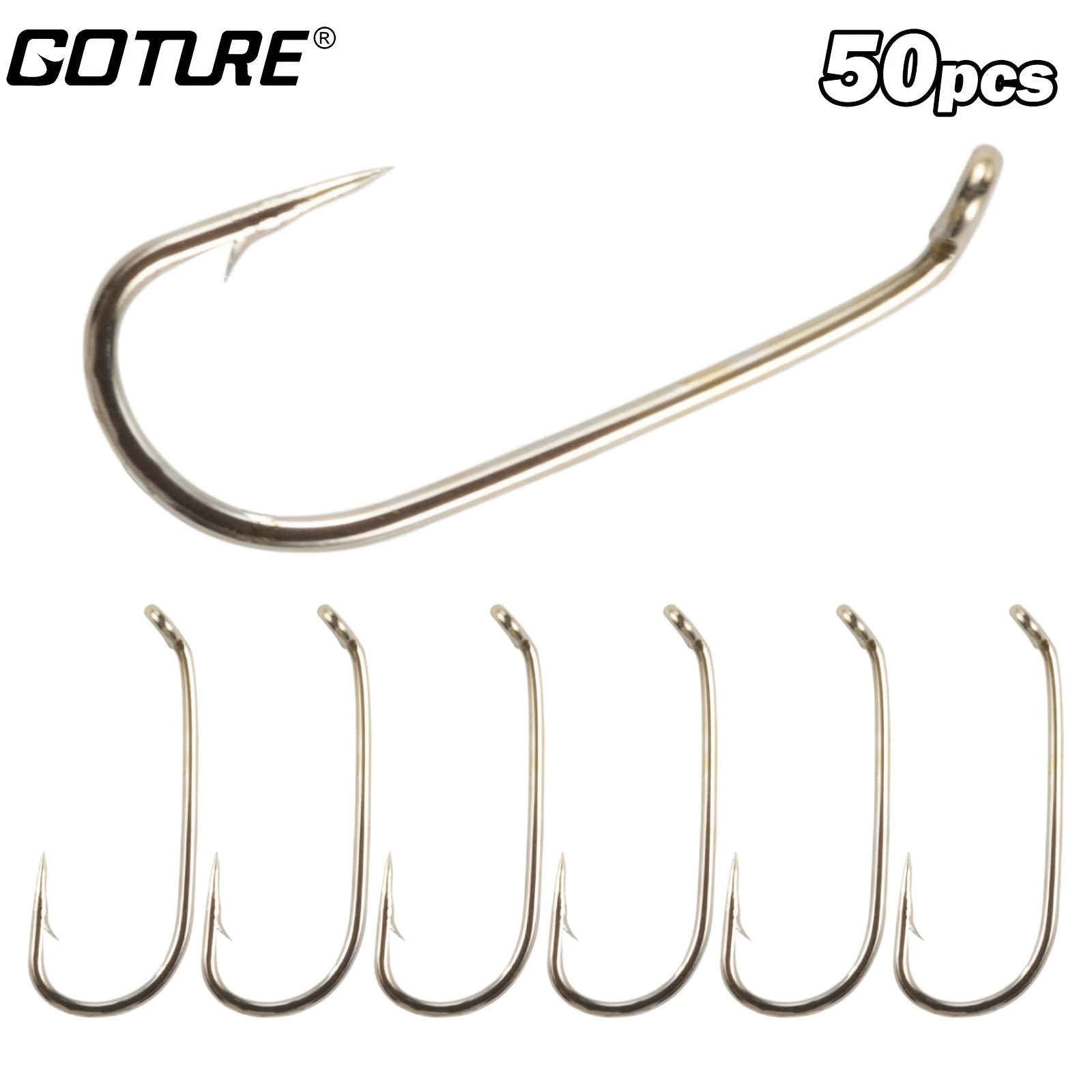 Tigofly 50 pcs/lot Fly Tying Nymph Hook Wide-gape Scud Shrimp Back Caddis  Pupa Fly Fishing Barbed Hooks Size 4# 6# 8# 10# 12# 14# 16# 18# (18), Hooks  -  Canada