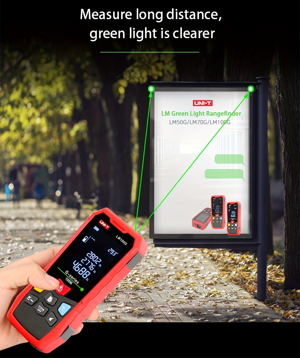 Medición Láser Medidor Distancia Láser Verde Batería - Temu Chile