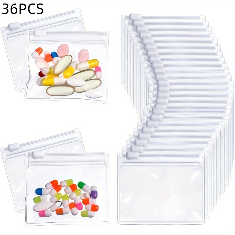MARFOREVER 39 Pcs Pill Pouch Bags Set - Zippered Pill Bags Box Travel Pill  Organizer Reusable Ziplock Bags Medicine Organizer Pills Storage 28 Pcs