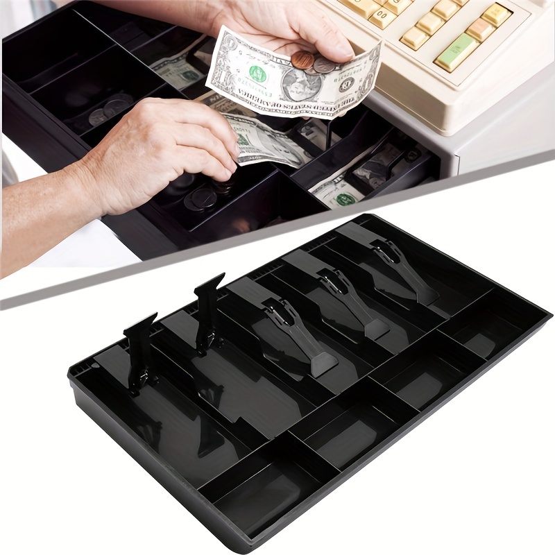 tiroir-caisse électronique avec 4 emplacements pour billets 8 emplacements  pour pièces