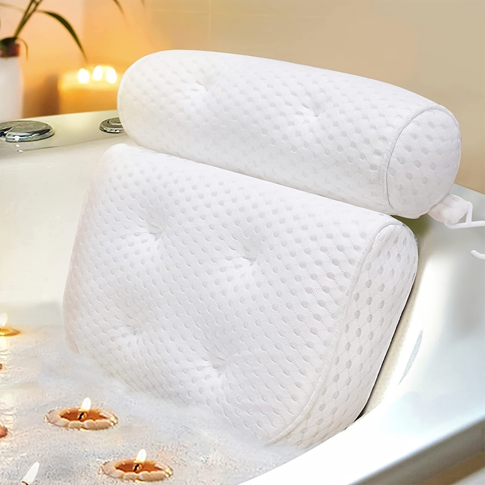 3D Spa Mesh Bath Pillow Neck Back Support Bathtub Tub Cushions, Beauty  House