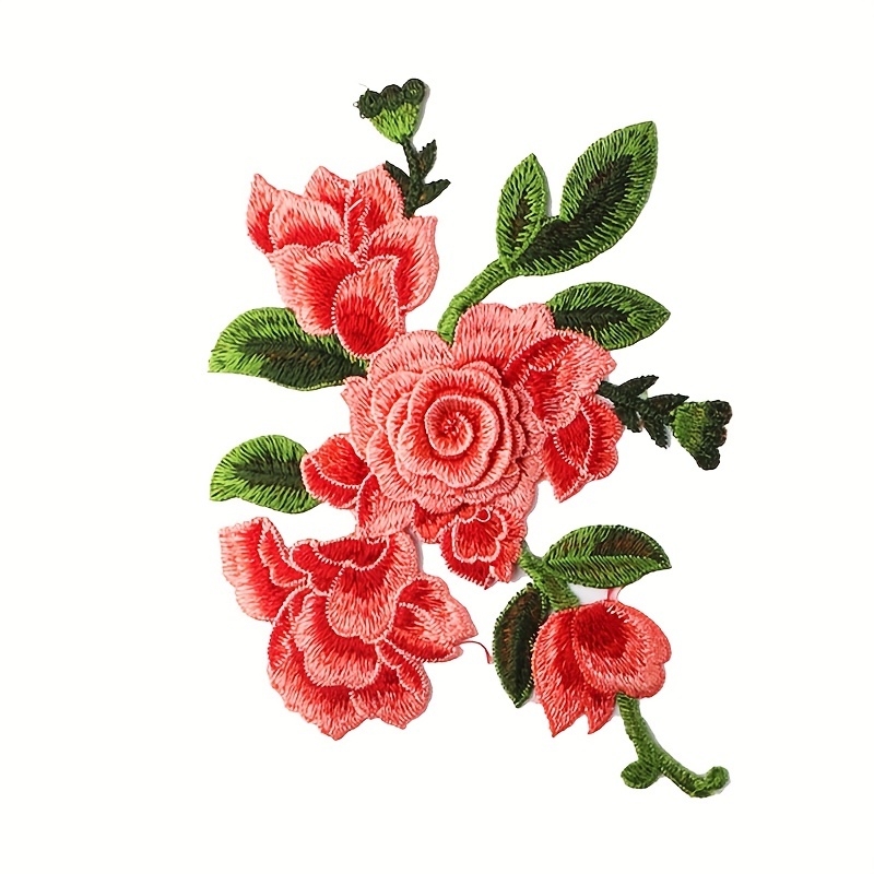 A4 Flower And Leaf Embroidery Water soluble Graphic Backing - Temu