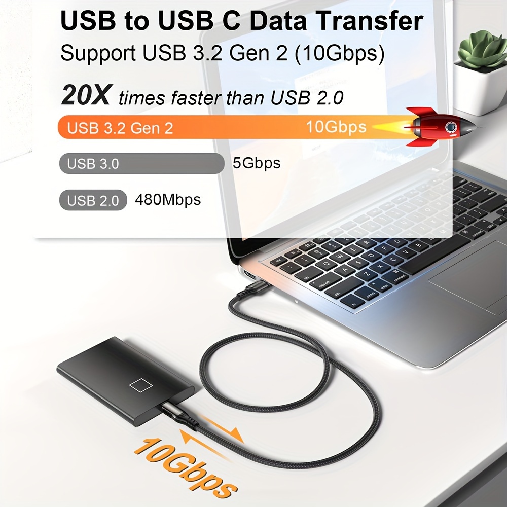 Cable De Disco Duro USB A A USB C Cable De Datos Tipo c USB - Temu