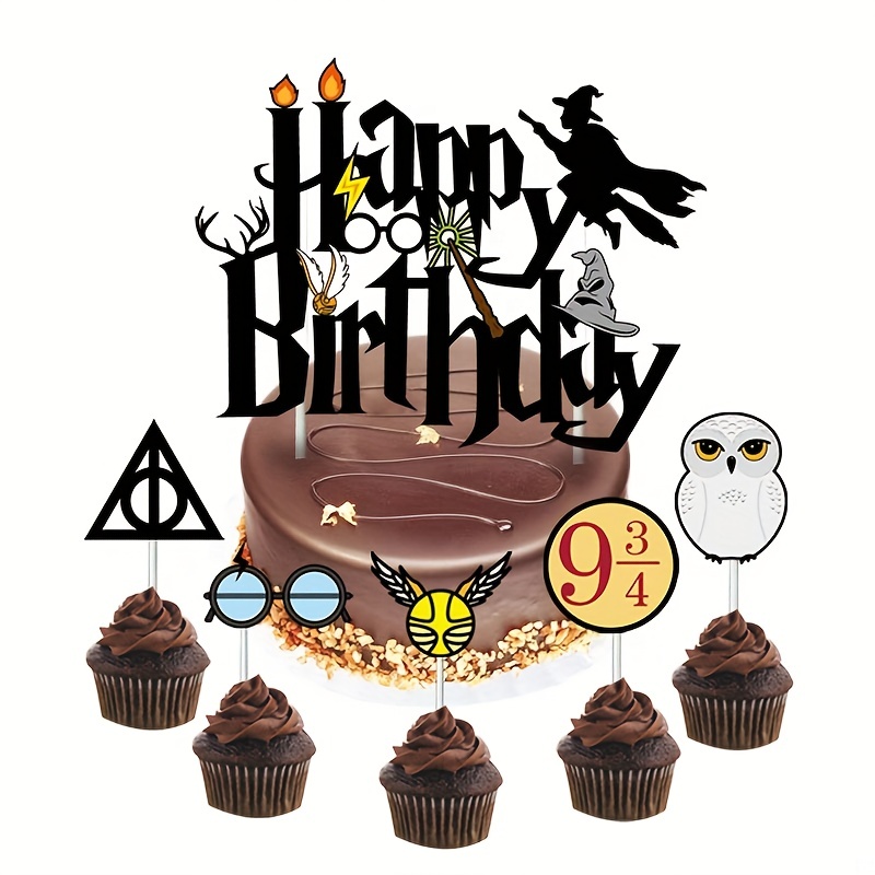 Happy Birthday Harry Potter Backdrop Background Birthday Party Decoration  Cake Table Banner Supplies 