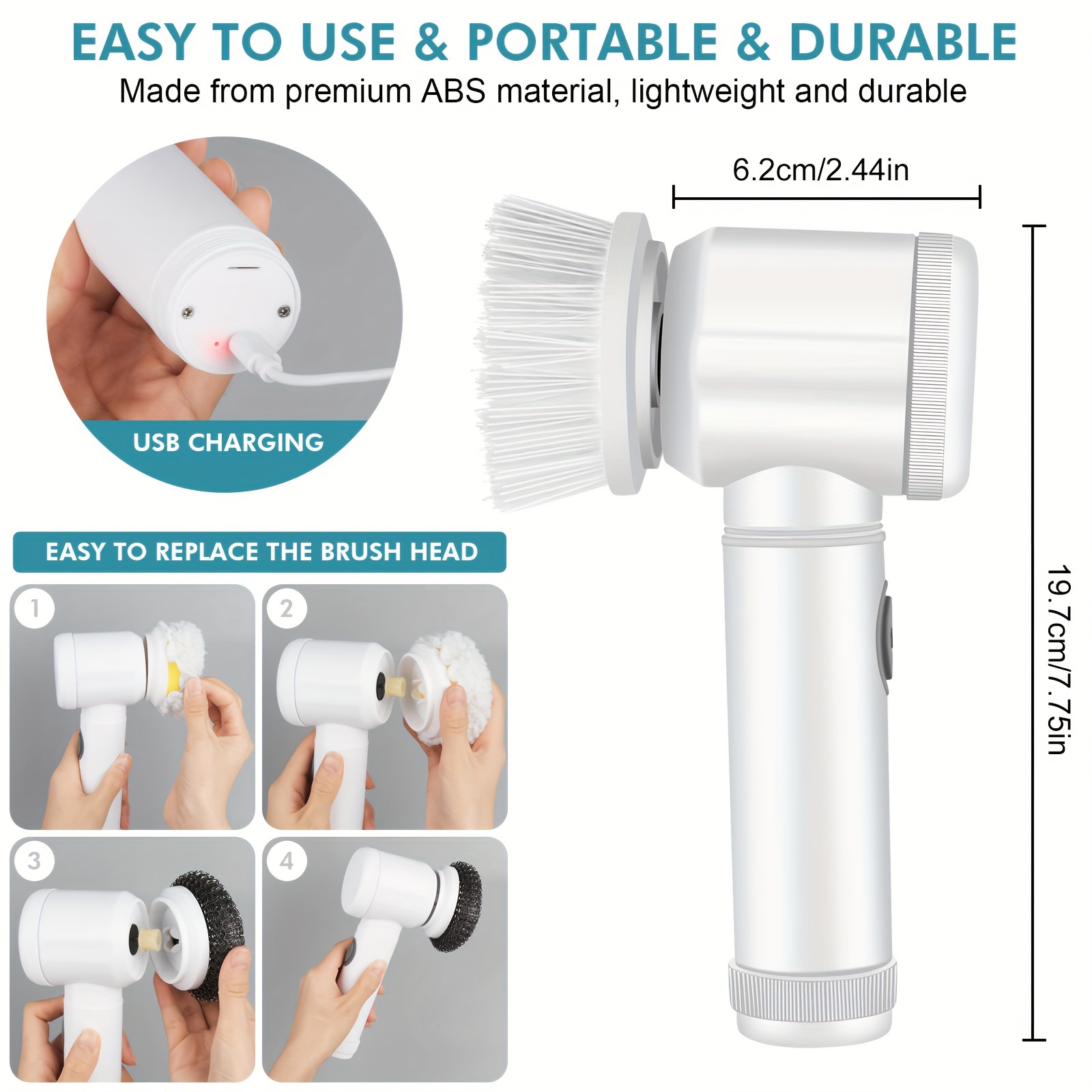 Electric Cleaning Brush - 5 in 1 Powerful Electric Scrubber