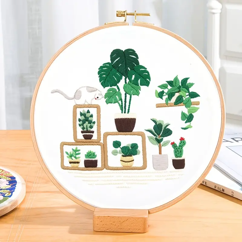 Embroidery Kit For Beginners Hand Diy Cross Stitch Kits - Temu