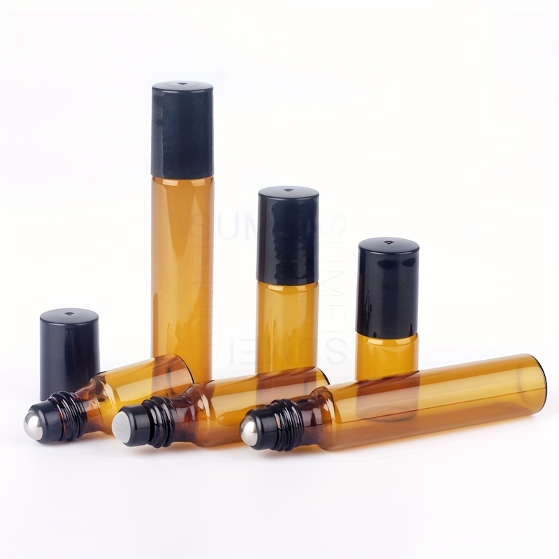 Amber Glass Roll Bottles Mini Essential Oil Roller Jars - Temu