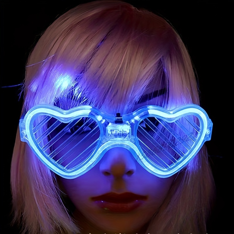 1pc lunettes lumineuses LED Halloween Glow Neon Lights fête - Temu