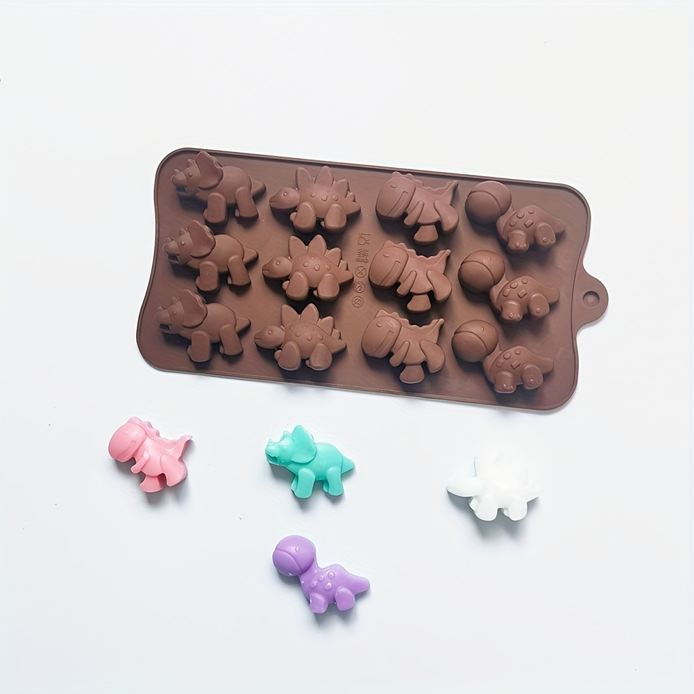 GozMoz Cute and Funny Shaped Silicone Mold for Candy Chocolate, Ice Cube  Tray Party and Favors (Dinosaur)