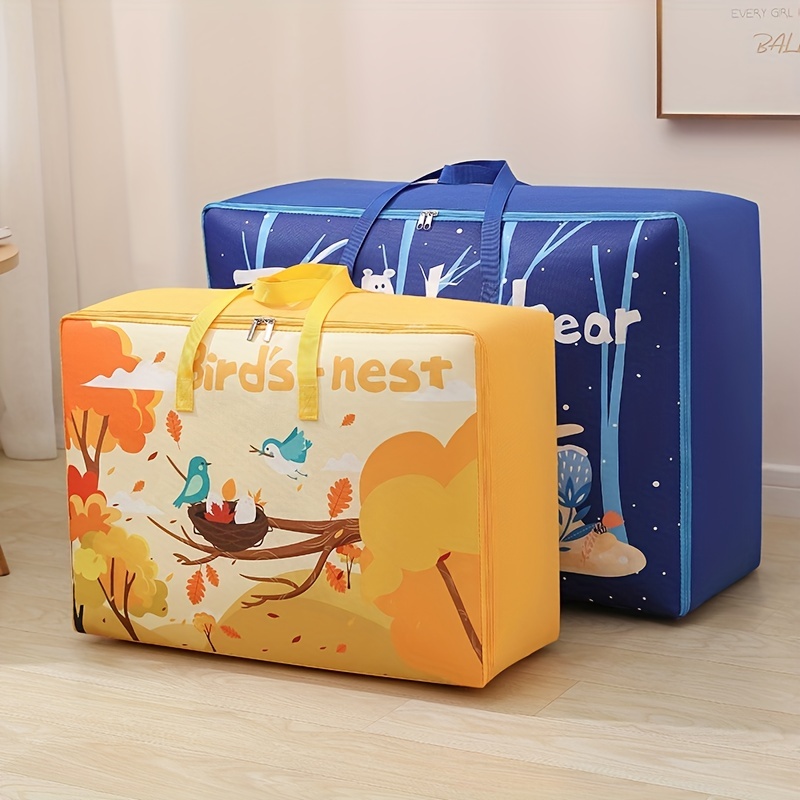 Cartoon Children's Foldable Blanket Storage Bags Organize - Temu