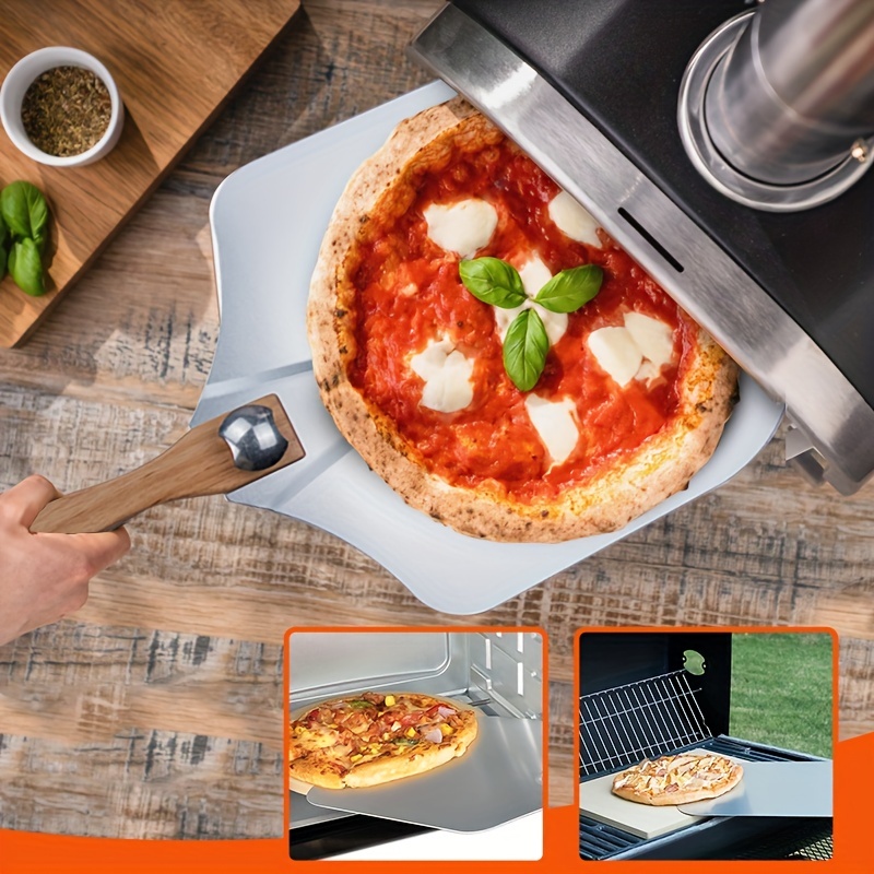 Pelle à pizza à tourner perforée (manche bois ou aluminium) – Lapizzashop