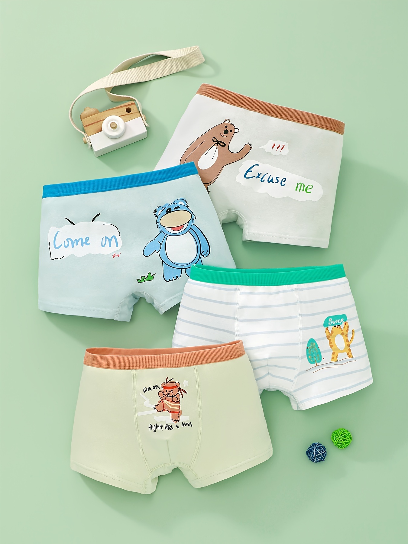 4pcs Boy's Cotton Boxer Briefs, Cute Cartoon Crocodile & Shark Pattern  Elastic Waist Shorts, Breathable Comfy Kid's Underwear