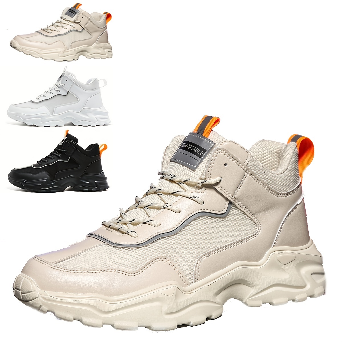 Men's Lace-up Chunky Sneakers - Dad Shoes Athletic Shoes - Shock Absorbing  And Breathable - Temu Belgium