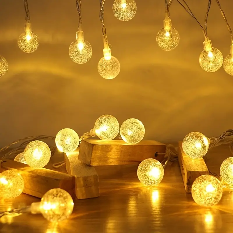 1pc led bubble ball lamp series of crystal ball lamp room outdoor garden decoration details 8