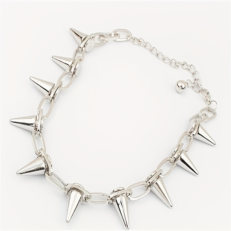 Rock Gothic Rivet Material Choking Round Punk Necklace