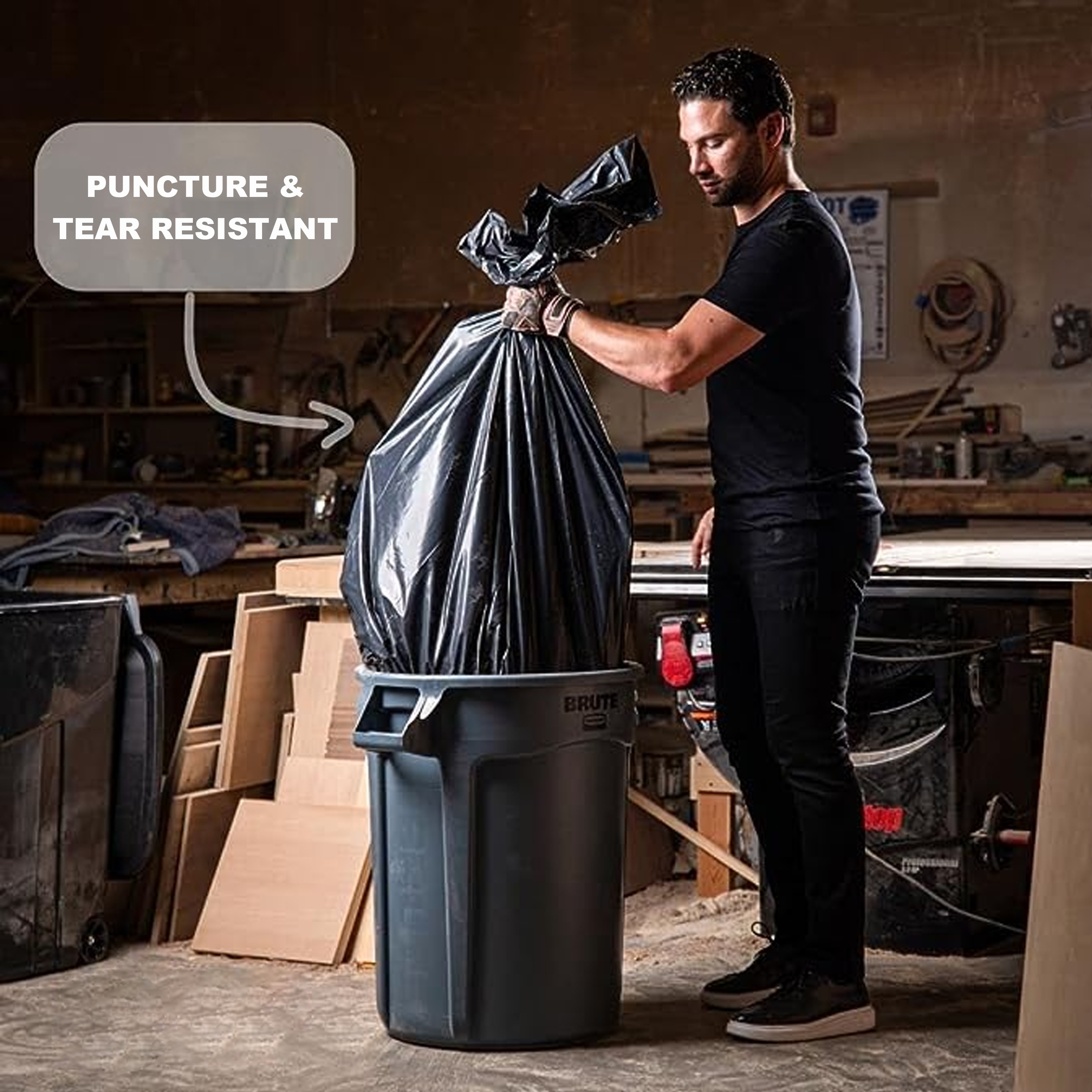 Gallon Black Garbage Bags Perfect For Yards - Temu United Arab