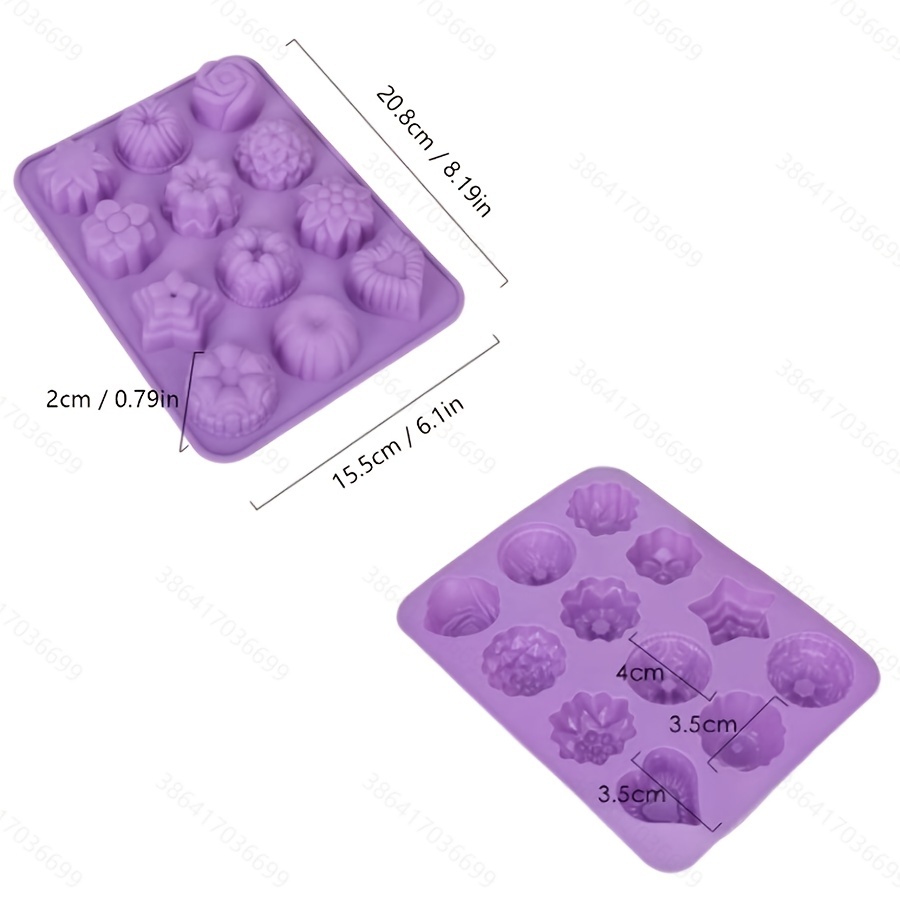 Food Grade Silicone Flower Molds, Baking Sheets With Flowers And Hearts,  Candy, Jelly, Ice Cube, Muffin Silicone Molds - Temu