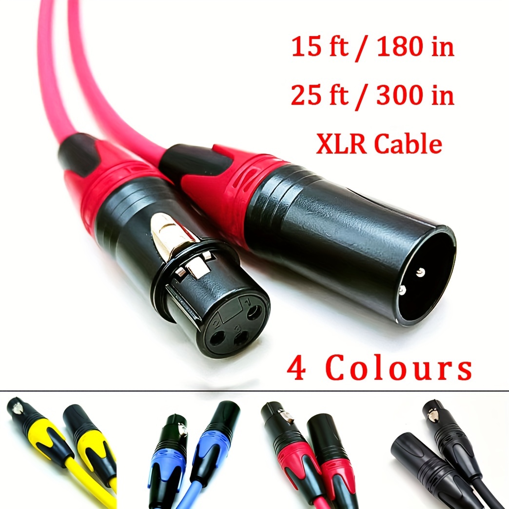 Xlr Microphone Cable Male Female Xlr Speaker Cables Suitable - Temu