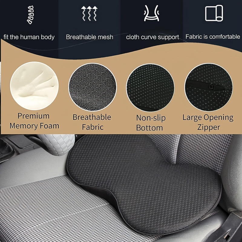 Car Seat Cushion For Car Seat Driver- Memory Foam Car Seat