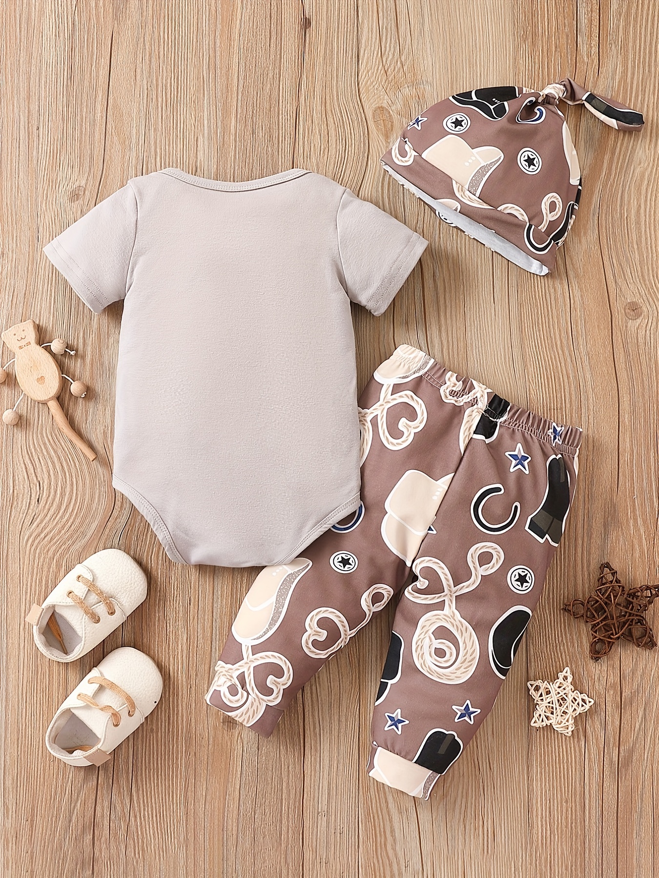  Newborn Infant Baby Girl Boy Romper+Cowboy Long Pants Hat 3pcs  Outfit Set: Clothing, Shoes & Jewelry