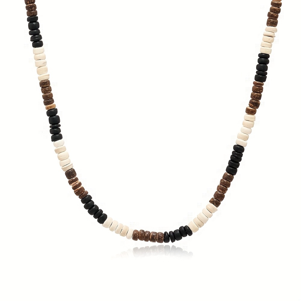 Coconut Shell Turquoise Necklace, Boho Style for Men & Women