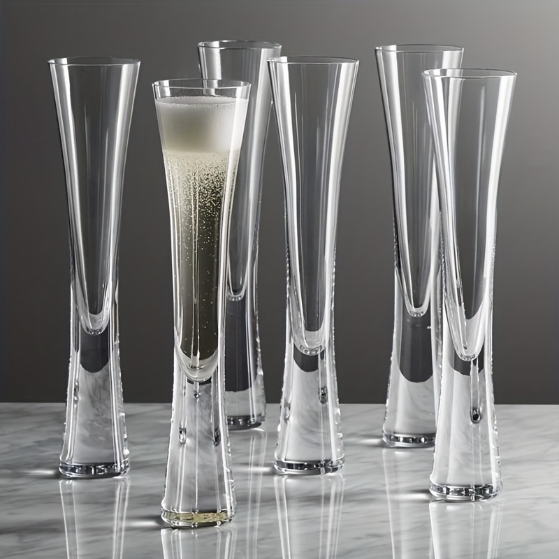 Champagne Flute x 2 6oz, Clear, Moya