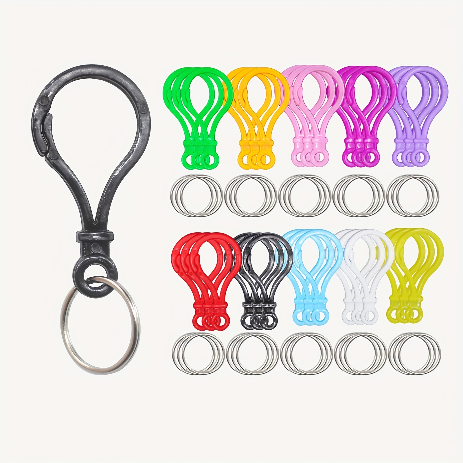 120pcs Plastic Lobster Claw Clasps,12 Colors Cute Lanyard Snap