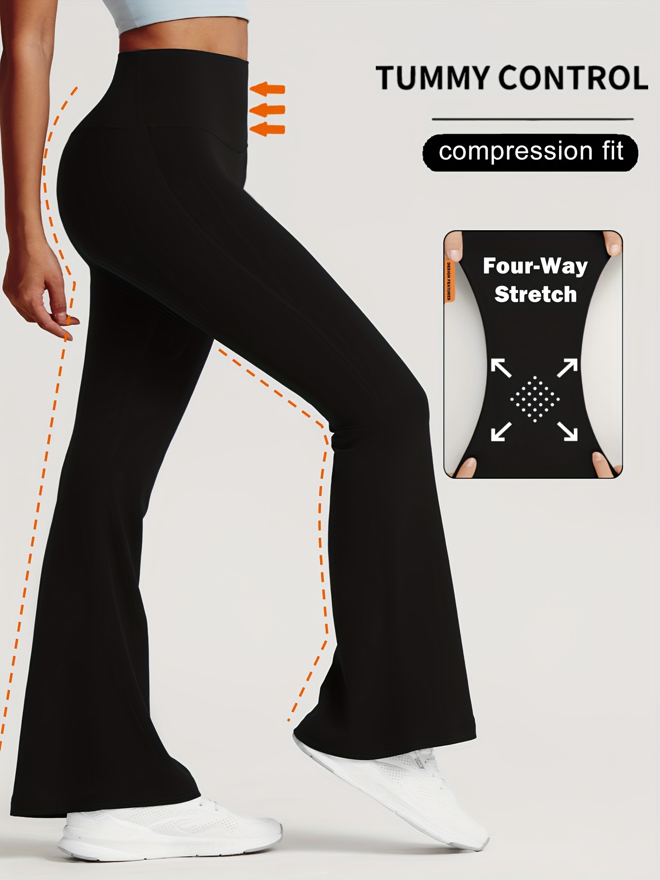 Quick Drying Flare Leg Pants High Stretch Yoga Sports Bell - Temu