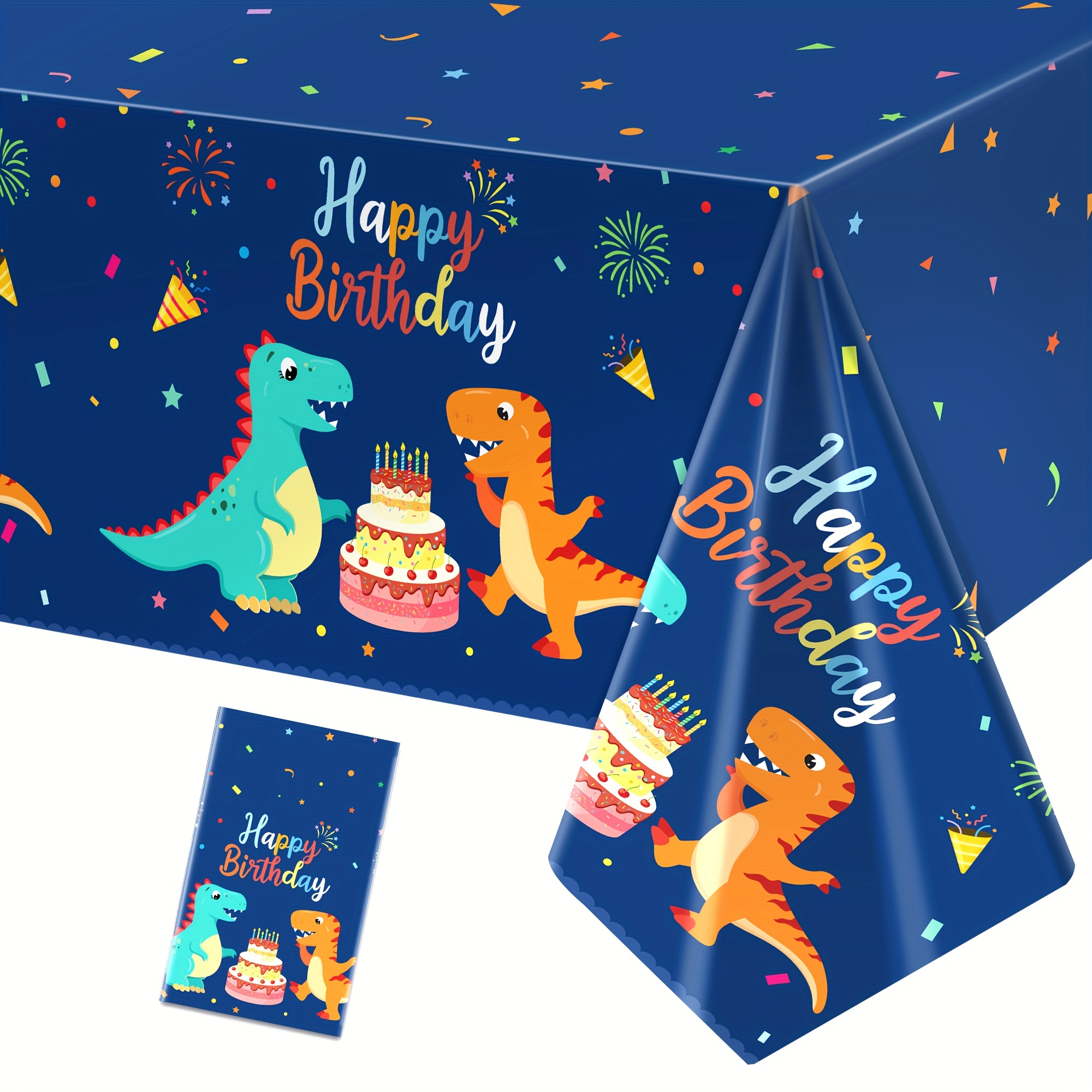 1pc Tovaglia Compleanno Happy Dino Tovaglia Feste Compleanno - Temu Italy