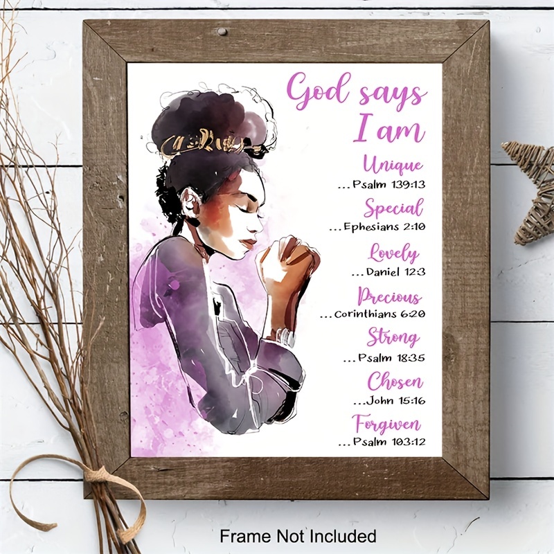 Christian Wall Art Set,christian Wall Art Teen Girl,bible Verse Wall Art  for Girls,christian Wall Art Affirmations,christian Girl Sign 