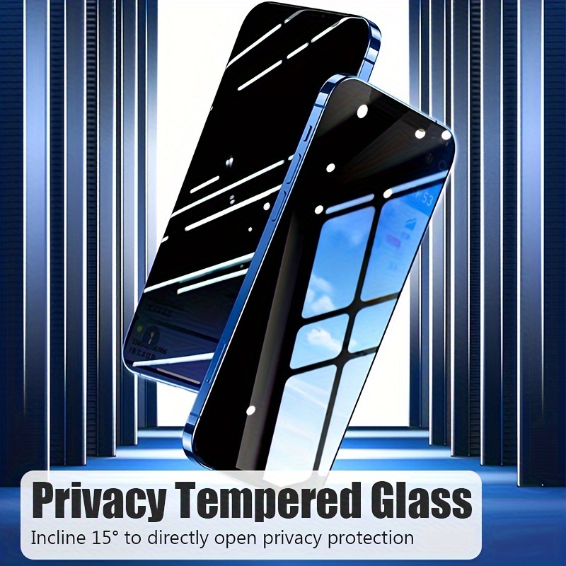 3pcs Full Cover Privacy Screen Protector Tempered Glass For IPhone 15 Pro Max Plus/iPhone 14 Pro Max Plus/iPhone 13 Pro Max/iPhone 12 Pro Max/11 Pro Max Privacy Protection Glass For IPhone X/XS Max/XR/7/8 Plus/6/6s Plus 9H Anti Fingerprint