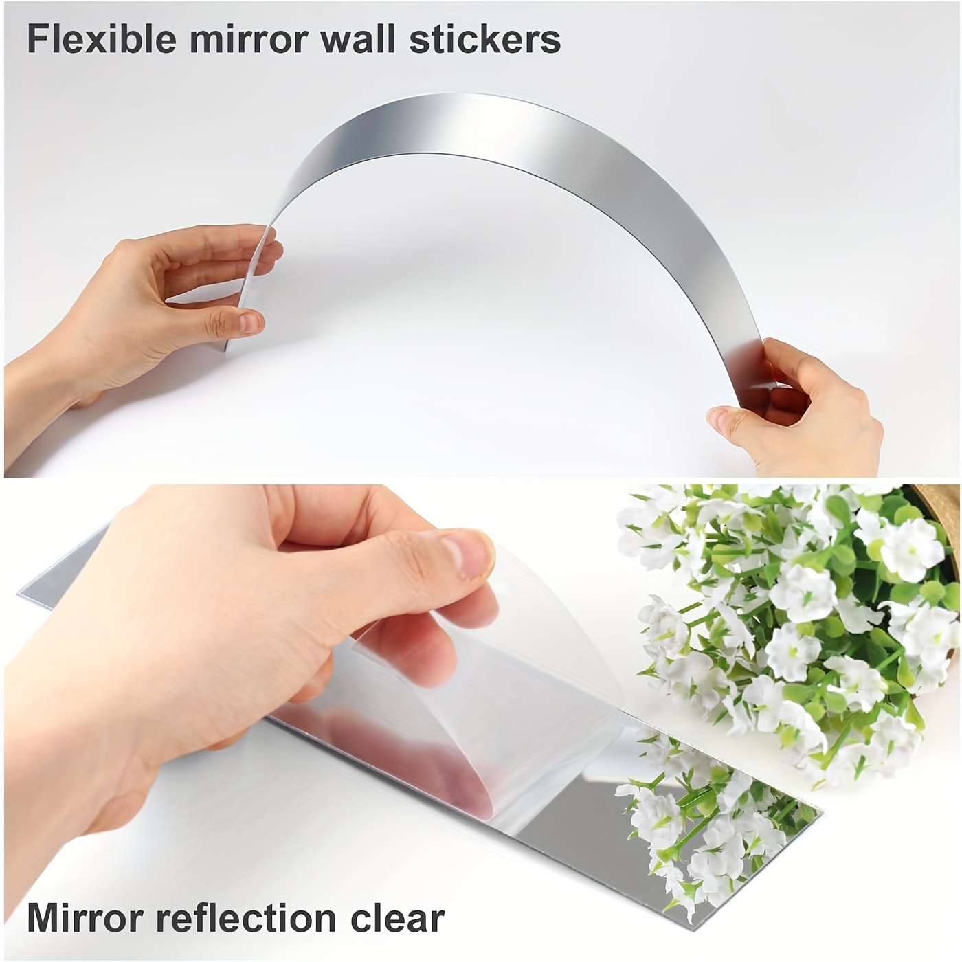 Mirror Wall Sticker Self Adhesive Acrylic Mirror Double Sided Tape