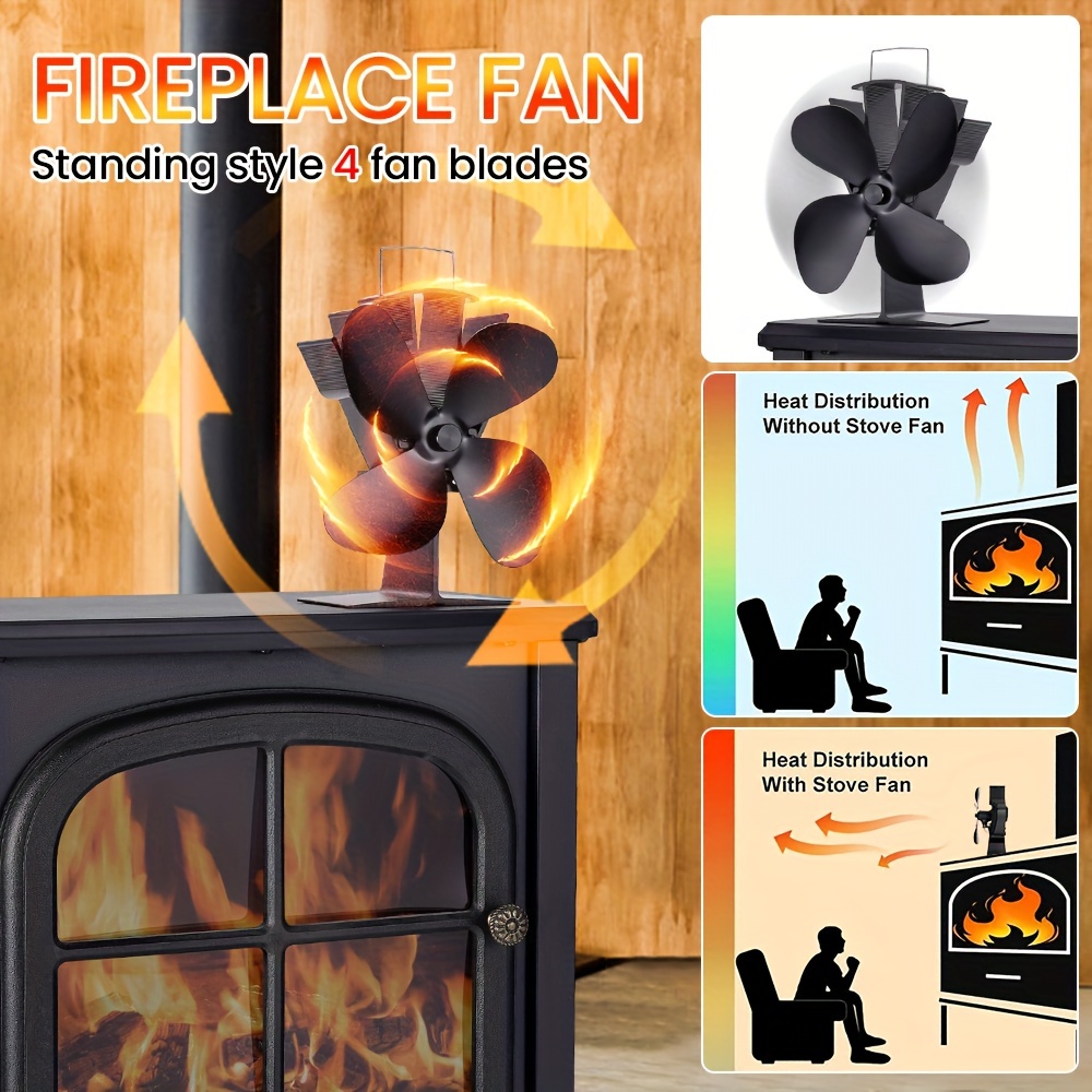 Wood Stove Fan For Buddy Heater Heat Powered Fireplace Fan - Temu