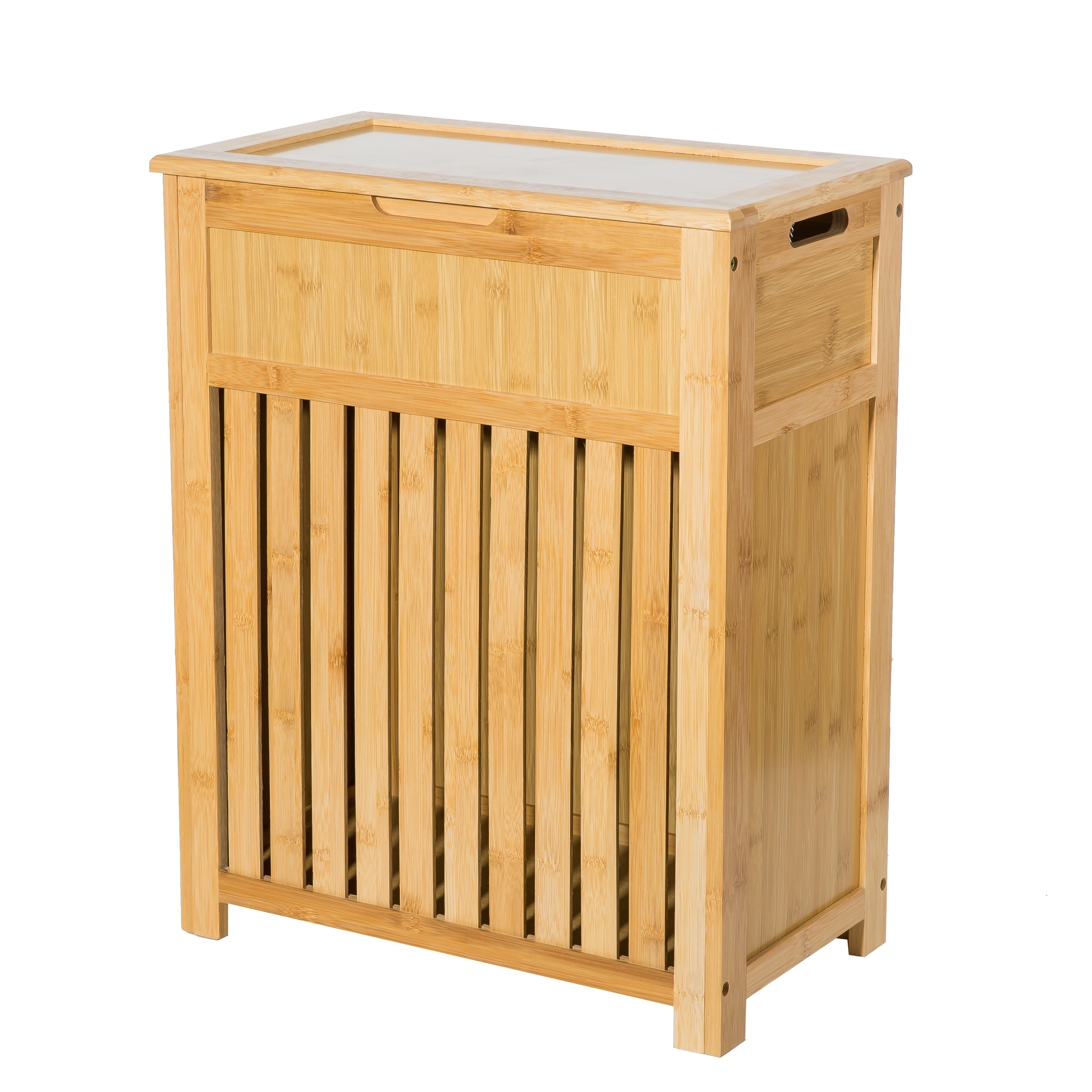 Bamboo Laundry Hamper with Rack,Laundry Basket with 3 Shelves,Laundry  Hamper Cabinet Organizer,Wooden Laundry Sorter,Bathroom Storage Shelf  Cabinet