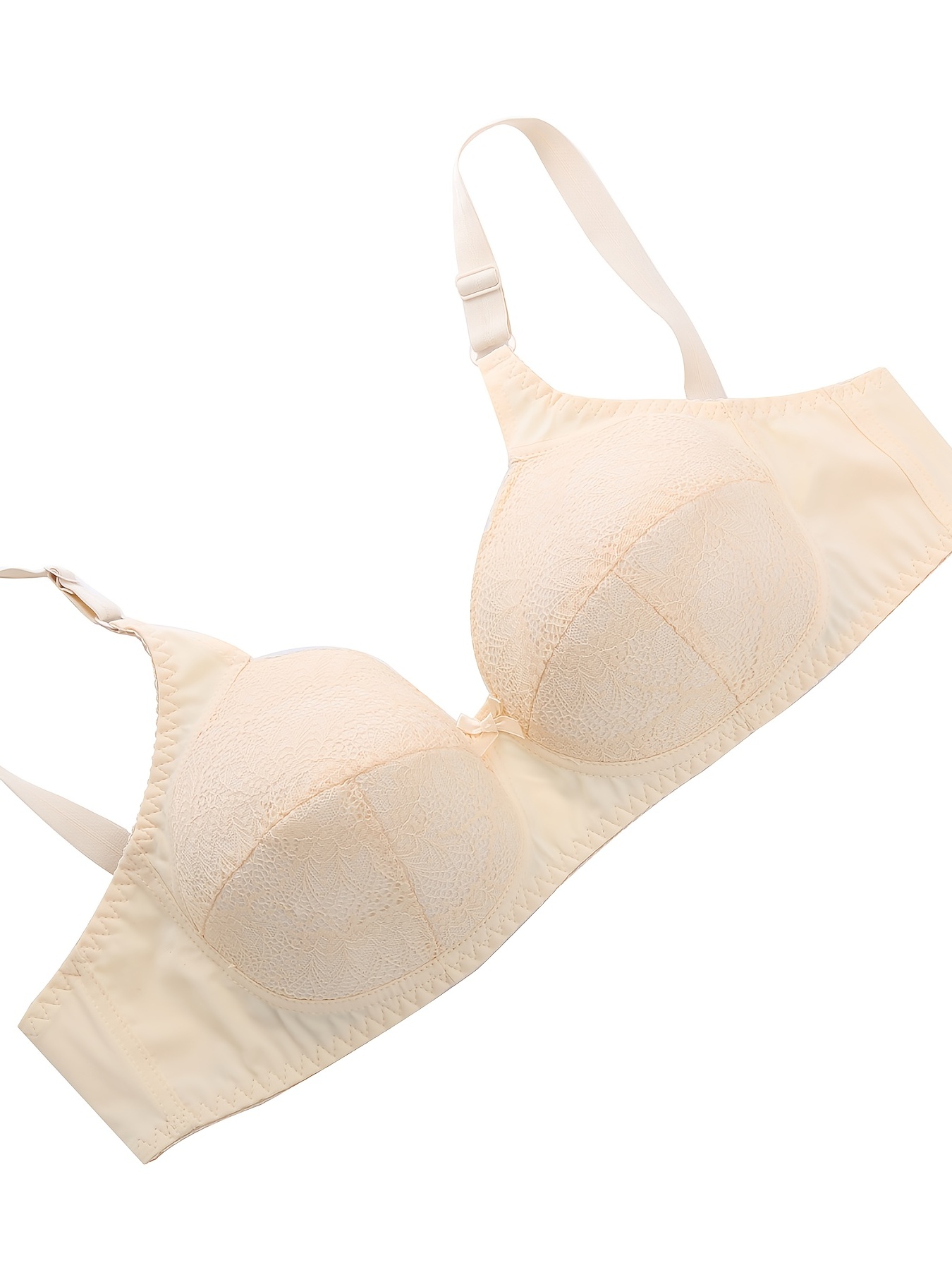 Lacy Jacquard Half Padded Underwired Full Cup Bra - Women