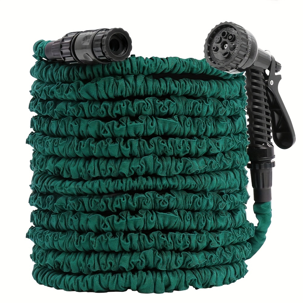 

1 Roll, Expandable Garden Hose 75 Ft No Kink Flexible Water Hose 100ft With 7 Pattern Spray Nozzle, 3/4"&1/2" Connectors, Retractable Latex Core - Lightweight Expanding Hose