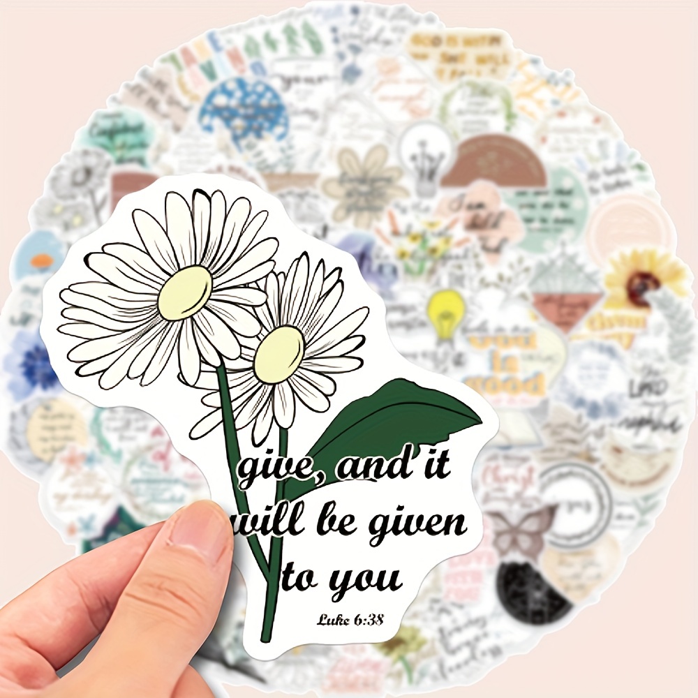 Bible Verse Sticker with Encouraging Scripture and Aesthetic Illustrations  | 38 High Quality Stickers