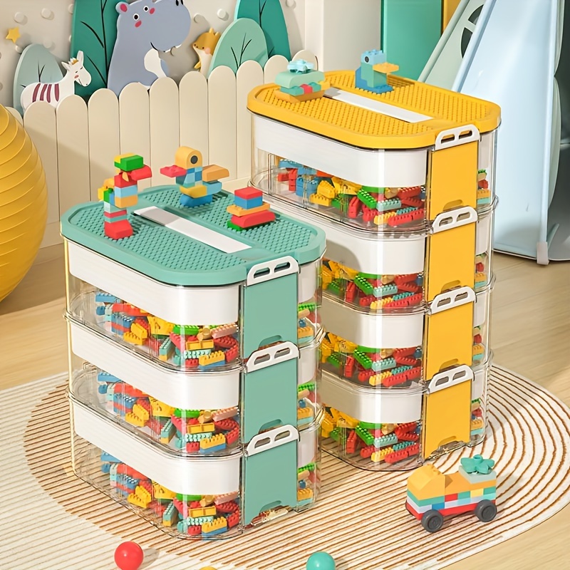 Building Blocks Storage Box Children's Toy Storage And - Temu