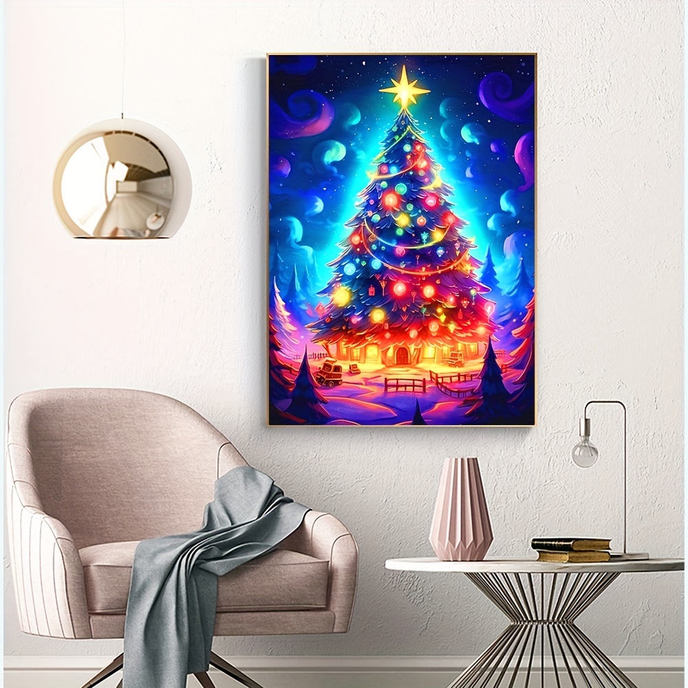 Colorful Tree Diamond Painting Handmade Diy Square Drill - Temu