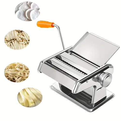 Máquina eléctrica para hacer pasta, máquina para hacer fideos domésticos,  máquina de prensado de rodillos de espaguetis con cortador de fideos de