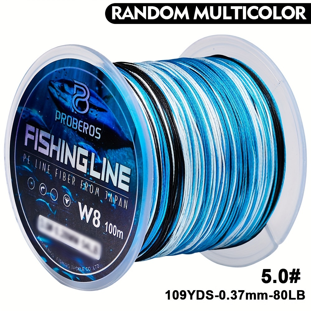 1pc 4-Strand Multifilament PE Anti-abrasion Braided Line, 500m/1640ft  Fishing Line, 10/20/30/40/80lb For Smooth Long Casting