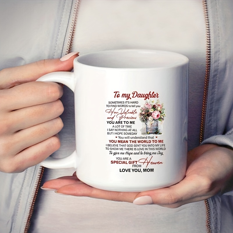 Son Daughter Christmas Mug From Mom Ceramic Coffee Mugs - Temu