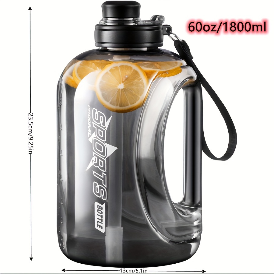 1pc Large Capacity Sports Water Bottle For Men & Women, Gym Fitness Bottle  1800ml